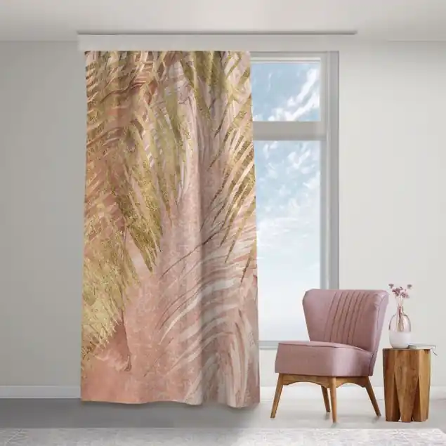 Palmenblätter Rosa und Gold III Bestpreis