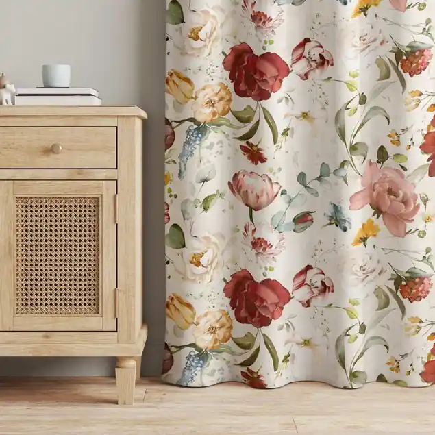 Blumen Aquarell Vintage Muster auf Beige Top-Preis