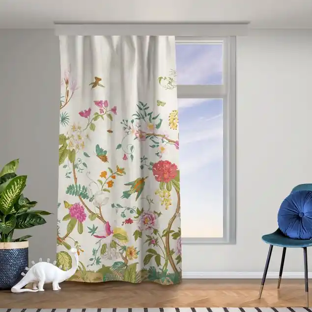 Illustrierte Blumen Chinoiserie auf Gelb Sonderangebot