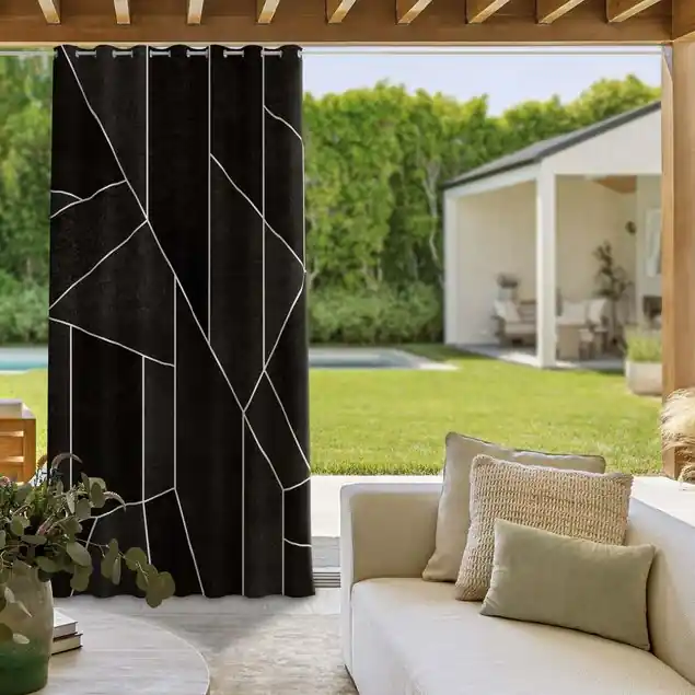 Schwarz Weiß Geometrie Aquarell Rabatt