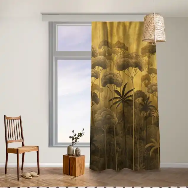 Hohe Bäume im Dschungel in goldener Tönung Mega-Angebot
