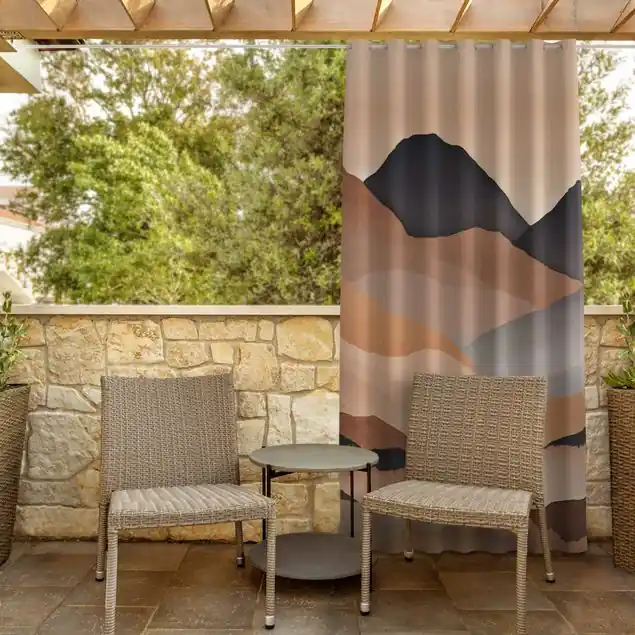 Grafische Landschaft in Braun Neue Kollektion