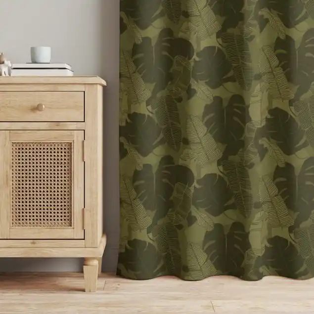 Billig Tropischer Blätter Mix - Olive Grün