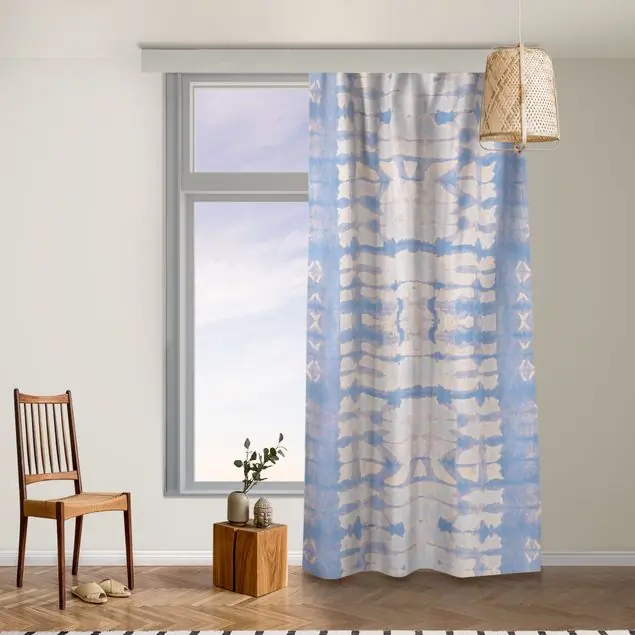 Batik Streifen in Apricot und Blau Geprüft