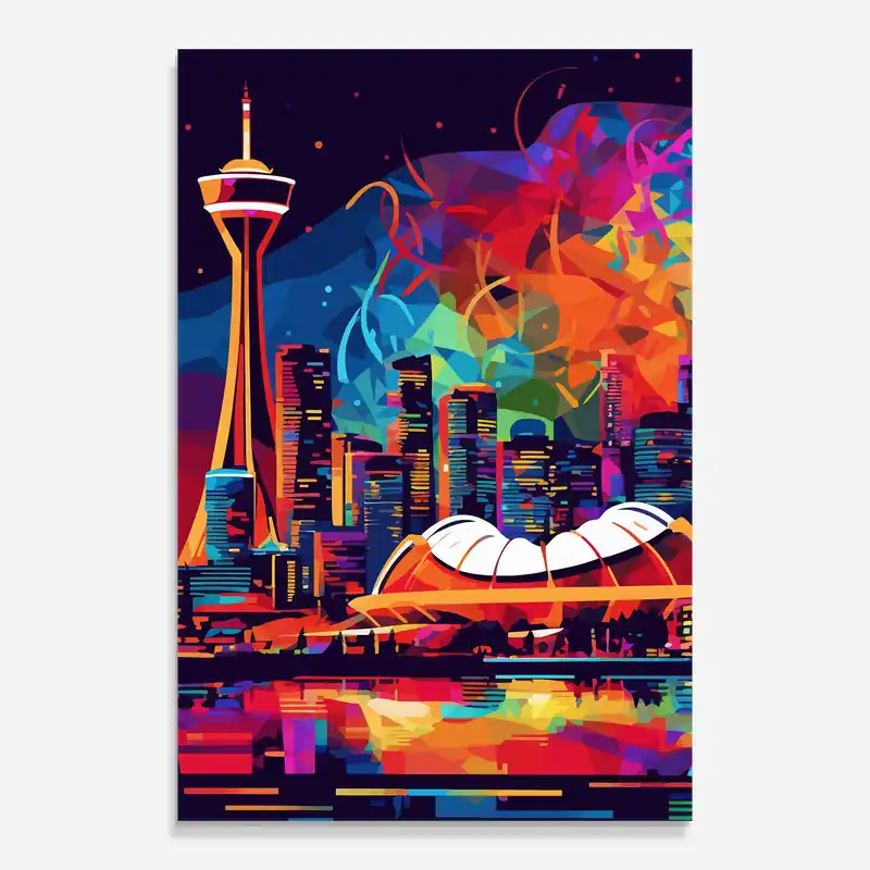 Gratis Versand Glasbild Olympic Stadium Art