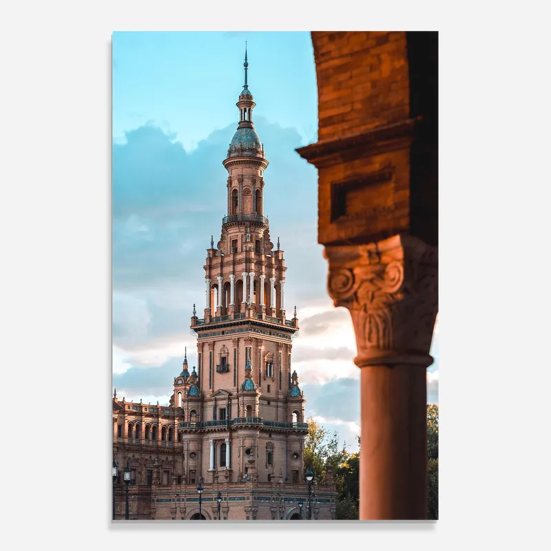 Begrenztes Angebot Glasbild Seville Spain