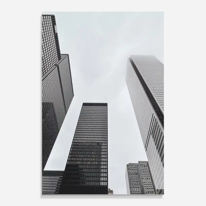 Sonderangebot Glasbild Grey High Building