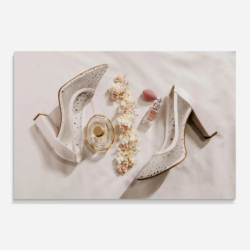 Kostenloser Versand Glasbild Pretty Lady Shoes