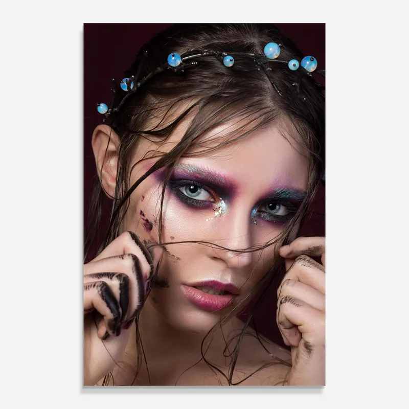 Glasbild Pretty Girl Makeup Versand Am Gleichen Tag