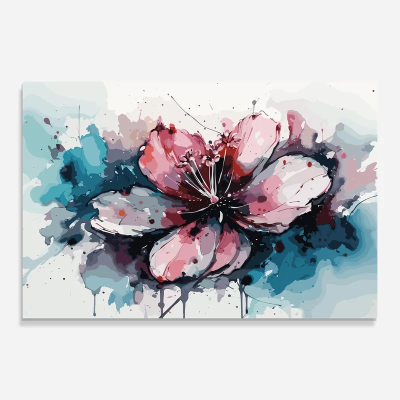 Glasbild Pink Blue Nature Mega-Angebot