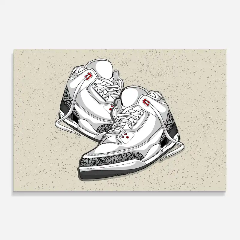 Glasbild White Sneaker Rabatt