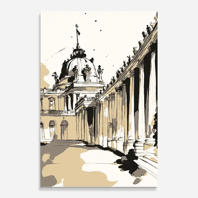 Neue Ware Glasbild Art Palace Of Versailles