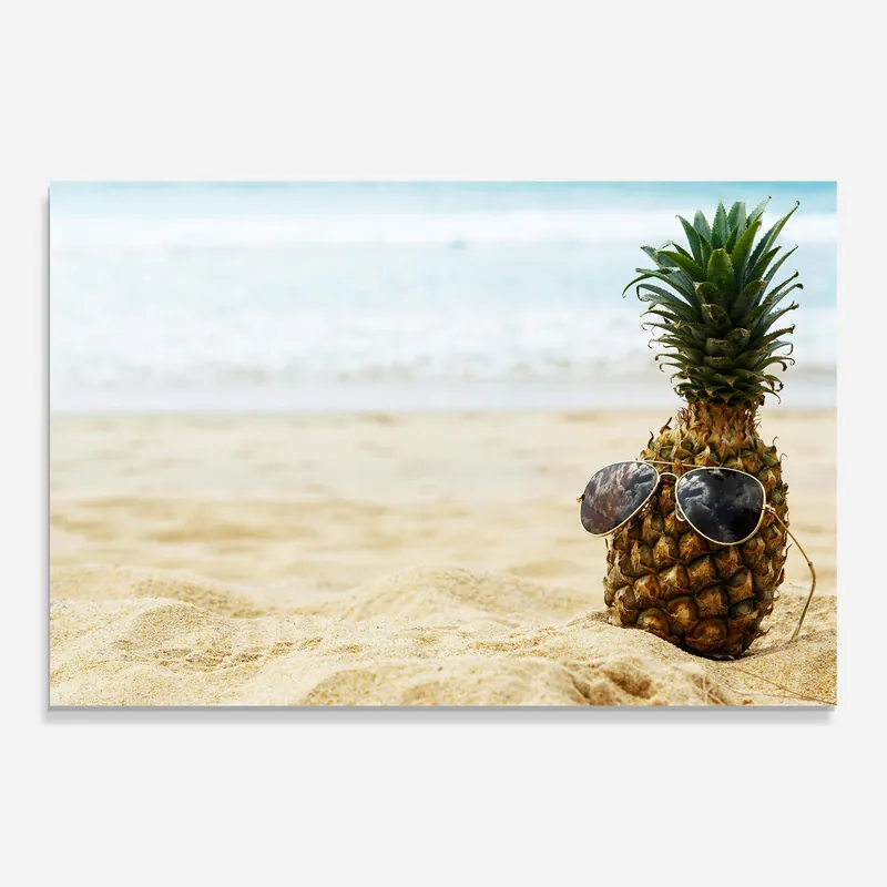 Glasbild Pineapple Sunglasses Garantierte Lieferung