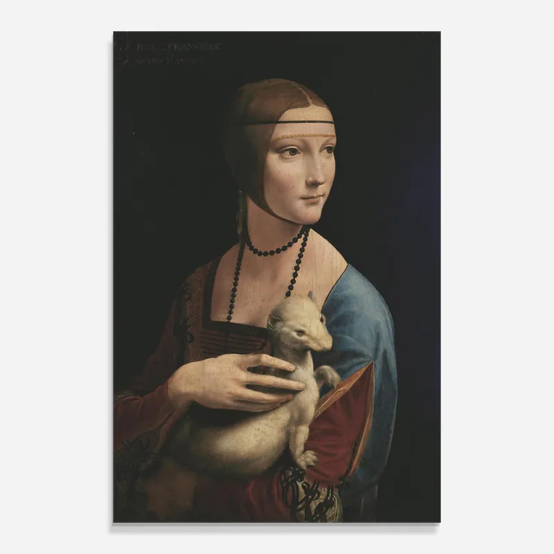 Beliebt Glasbild Lady With An Ermine Leonardo Da Vinci