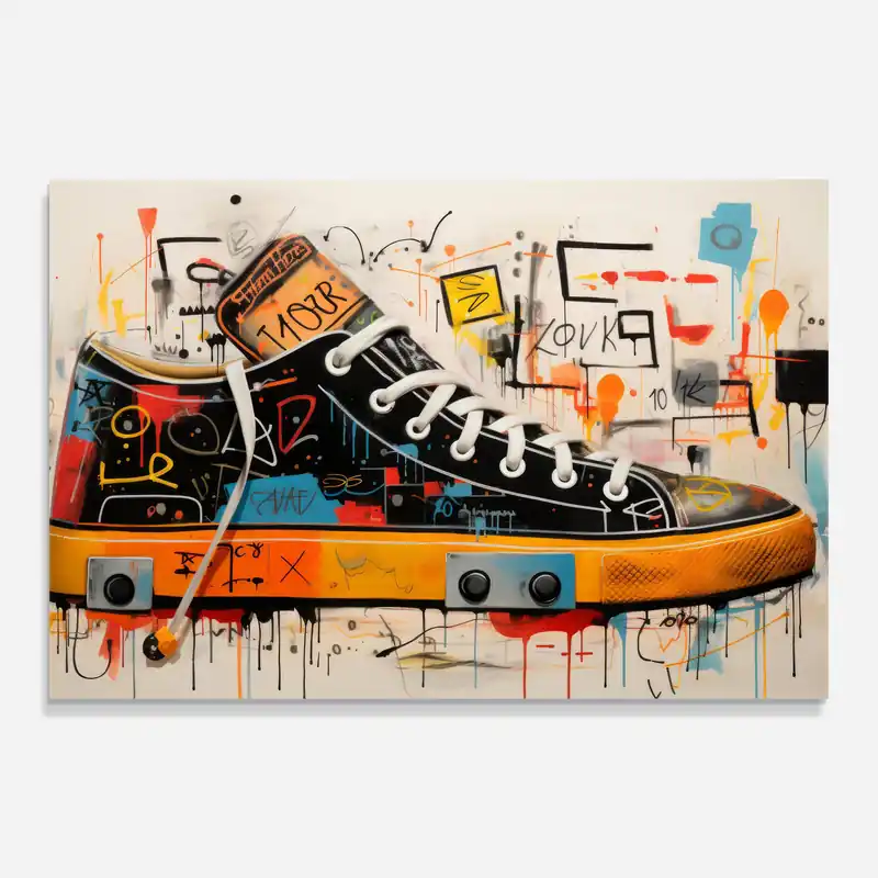 Glasbild Teenager Sneakers Finale Aktion