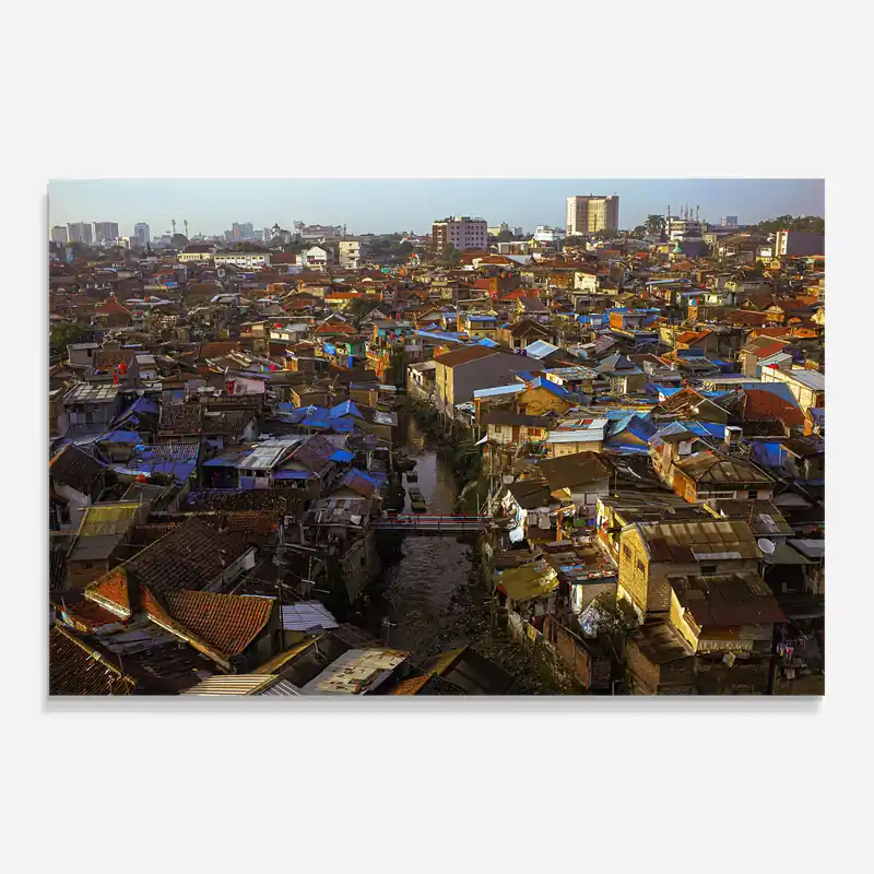 Glasbild Bandung Golden Hour Online Kaufen