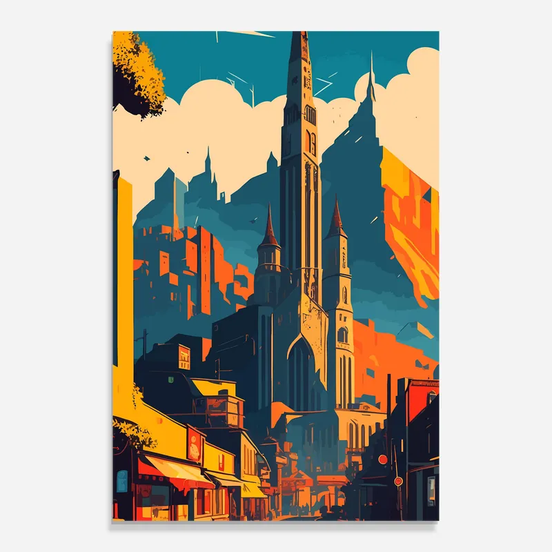 Glasbild African Tower Beliebt