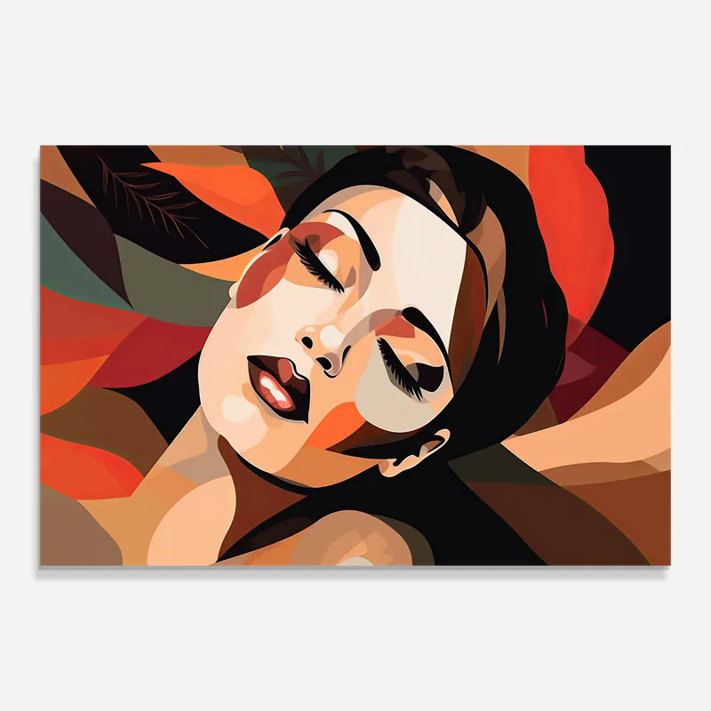 Geprüft Glasbild Modern Makeup