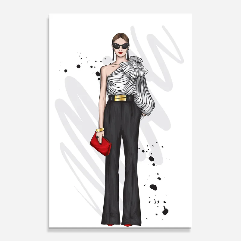 Glasbild Tall Black Pants Sonderaktion