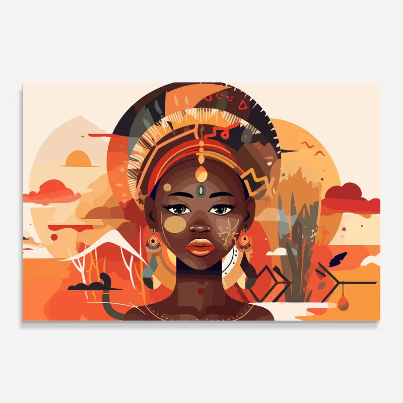 Top-Angebot Glasbild African Child Art