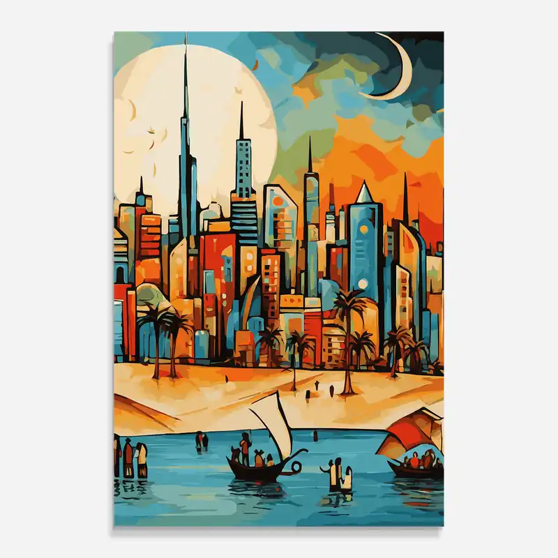Glasbild African Moon Highlight