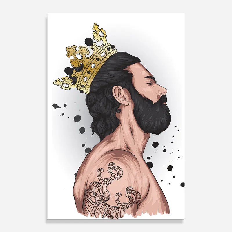Online Kaufen Glasbild Male With Crown