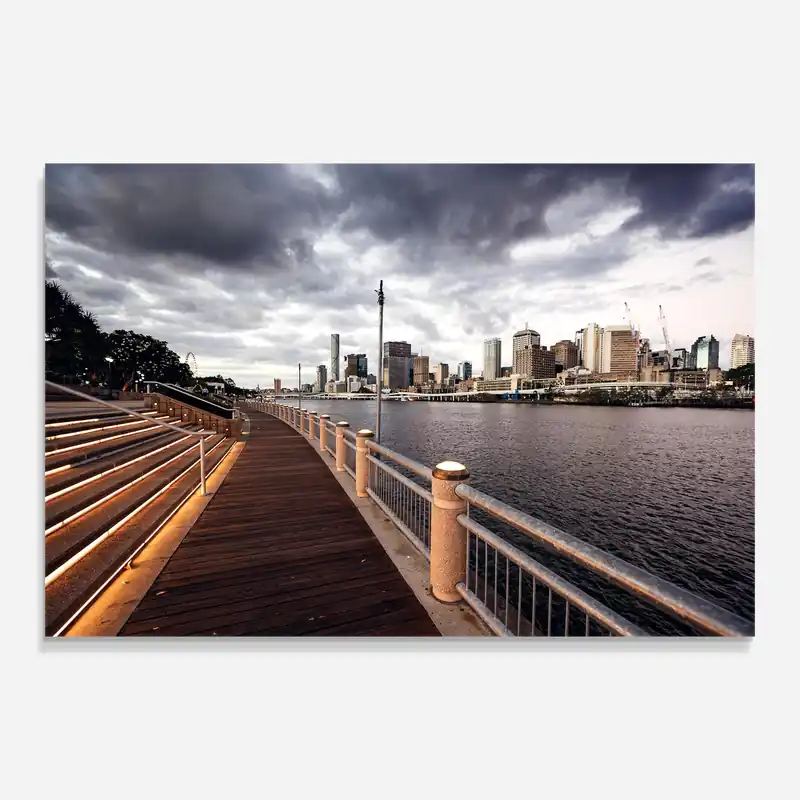Geprüft Glasbild Cloudy Australia