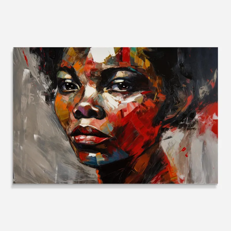 Begrenztes Angebot Glasbild Intense Portrait Art