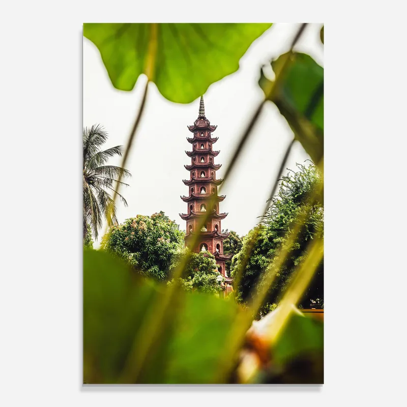 Geprüft Glasbild Tran Quoc Pagoda