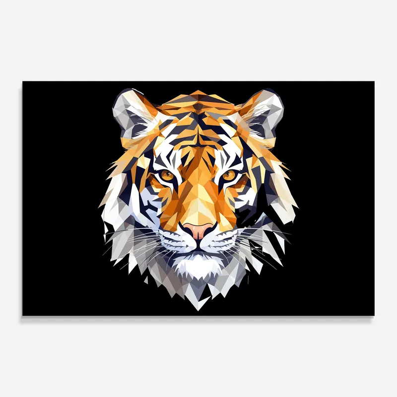 Glasbild Tiger Head Portrait Expressversand