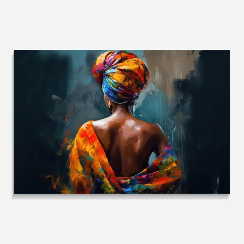 Gratis Versand Glasbild Turban Painting Art
