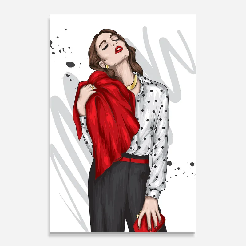 Glasbild Modern Black Red Nur Heute