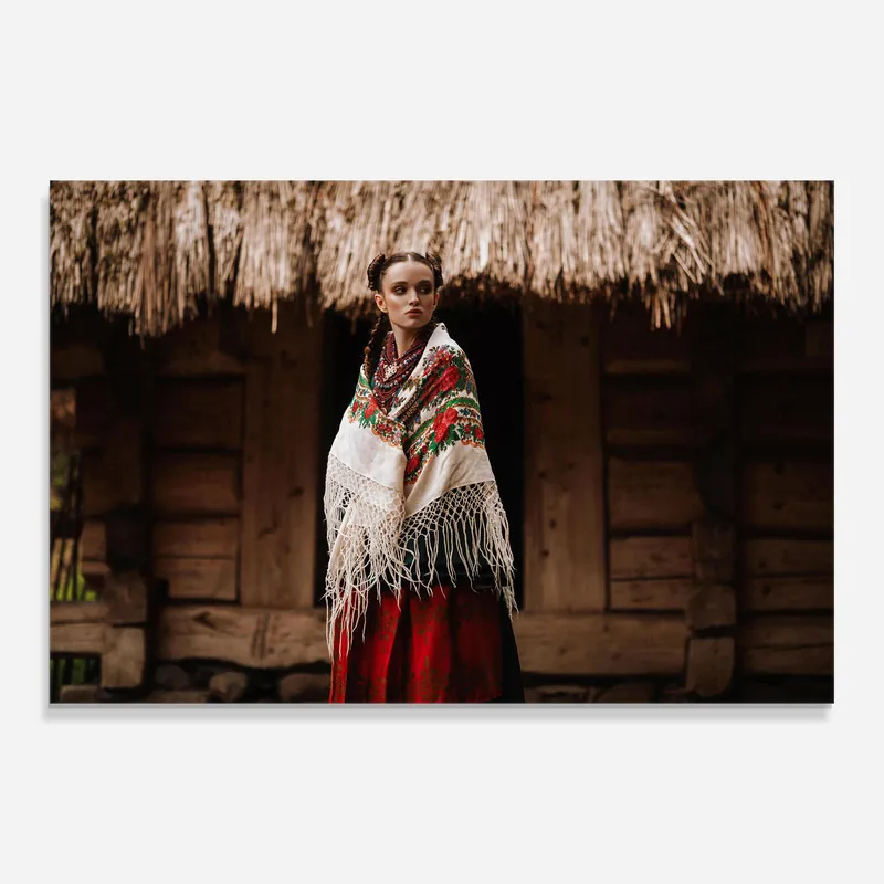 Sale Glasbild Ukrainian Dress