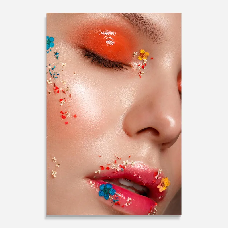 Glasbild Pretty Orange Make Up Angebot