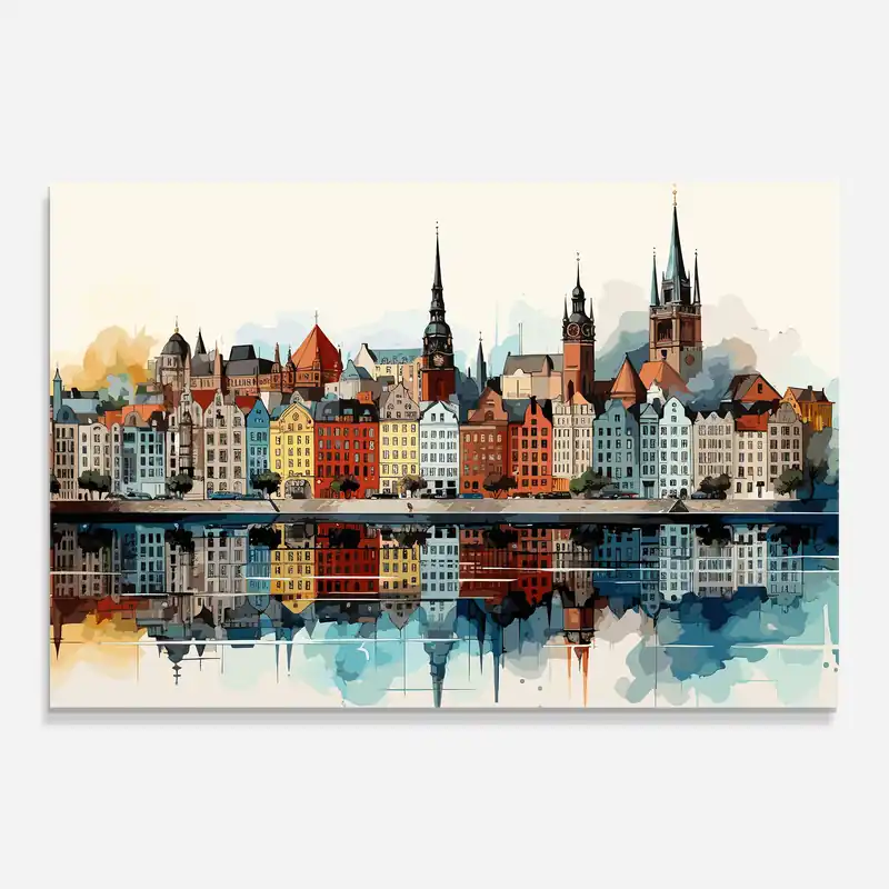 Zertifiziert Glasbild German Buildings