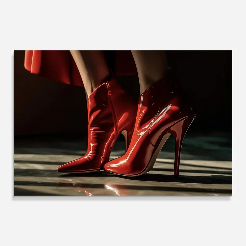 Sonderaktion Glasbild Woman Highheeled Shoes
