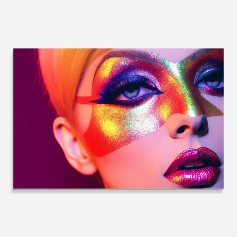 Jetzt Bestellen Glasbild Purple Lips Makeup