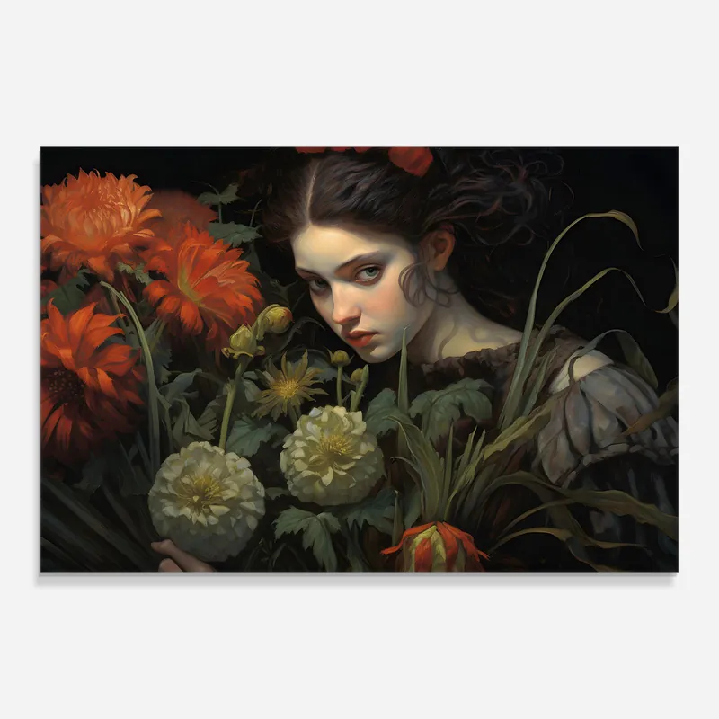 Glasbild Vintage Flowers Direktkauf
