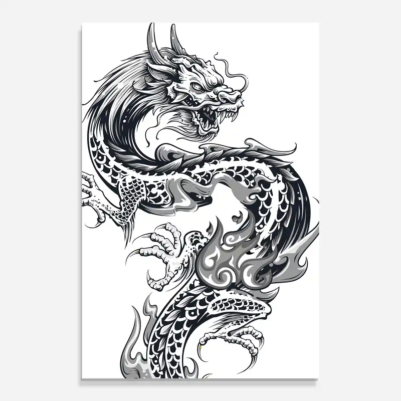 Glasbild Dragon Line Wochenendangebot
