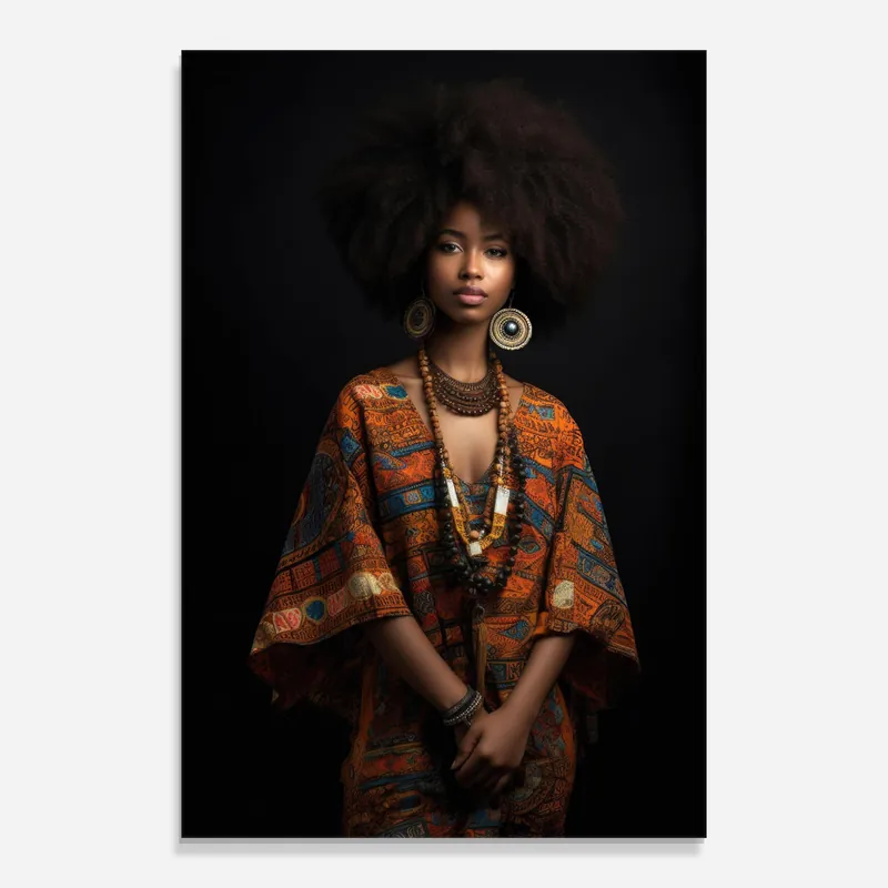 Sonderaktion Glasbild Large Afro Hairstylet