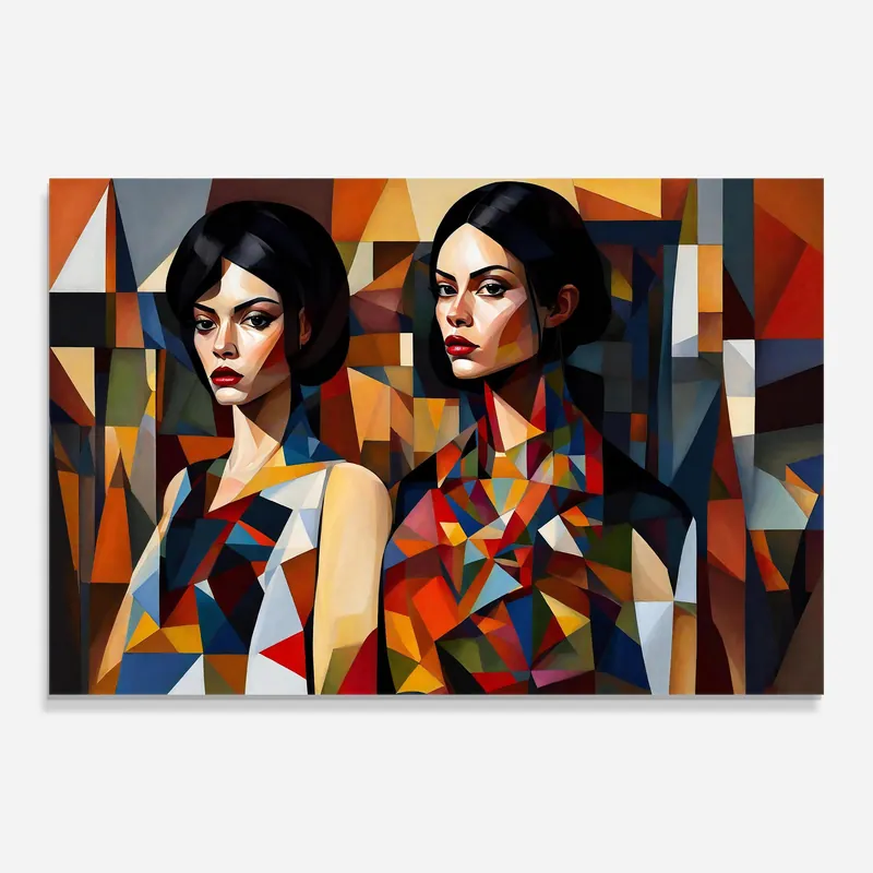 Glasbild Young Abstract Women Direktkauf