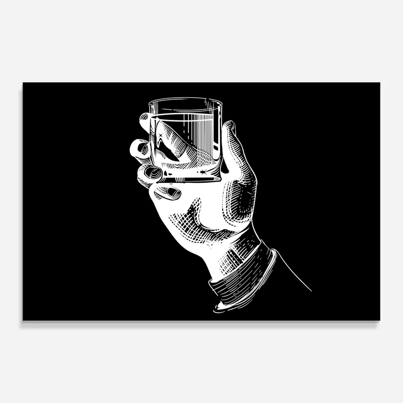 Günstig Glasbild White Glass