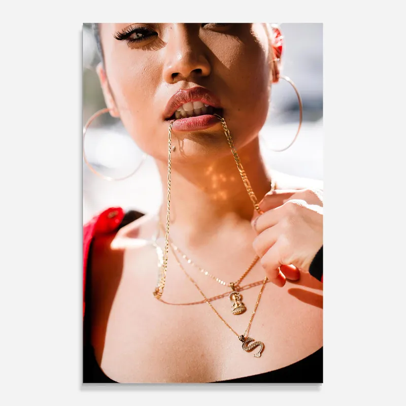Glasbild S Gold Necklace Super-Preis