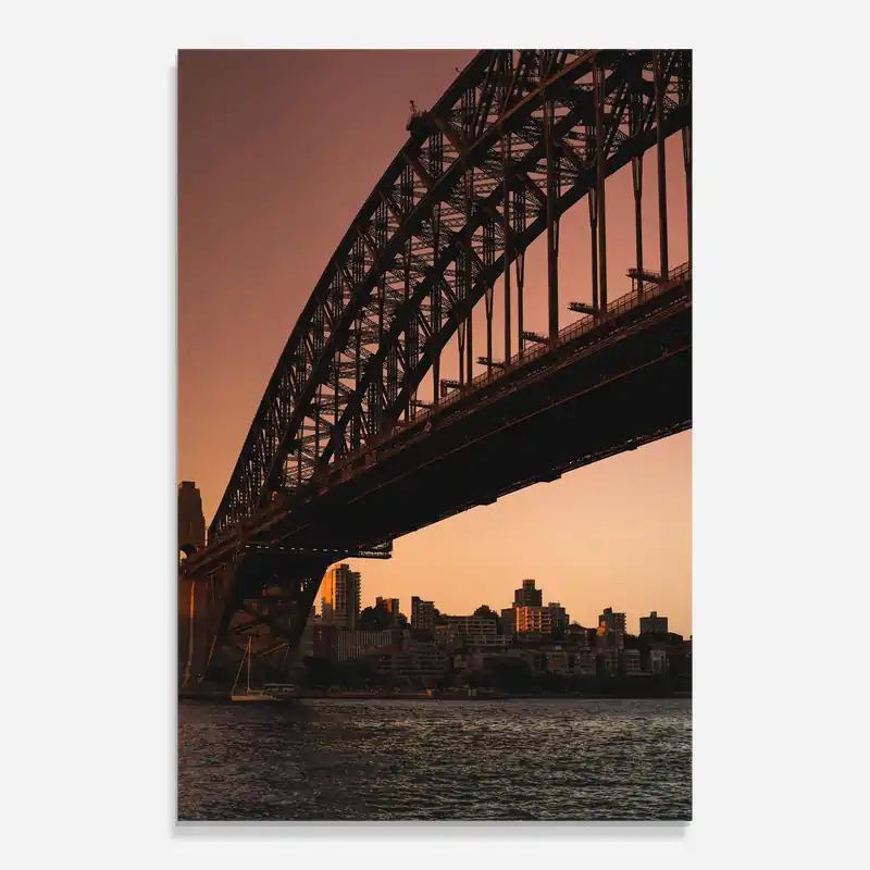 Top-Seller Glasbild Sunset Harbour Bridge