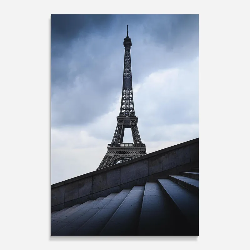 Preiswert Glasbild Eiffel Tower Stairs