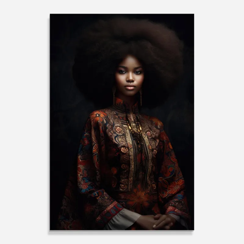 Glasbild Large Afro Head Abverkauf