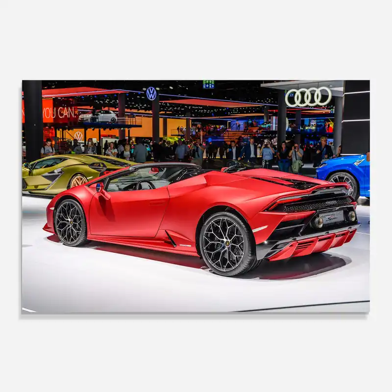 Glasbild Red Lambo Car Angebot