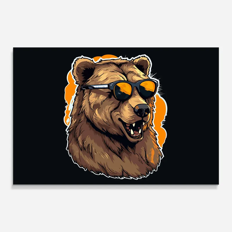 Glasbild Happy Glasses Bear Highlight