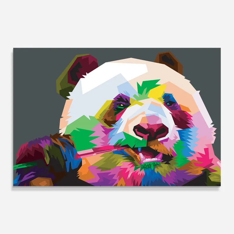 Glasbild Panda Eating Wochenendangebot