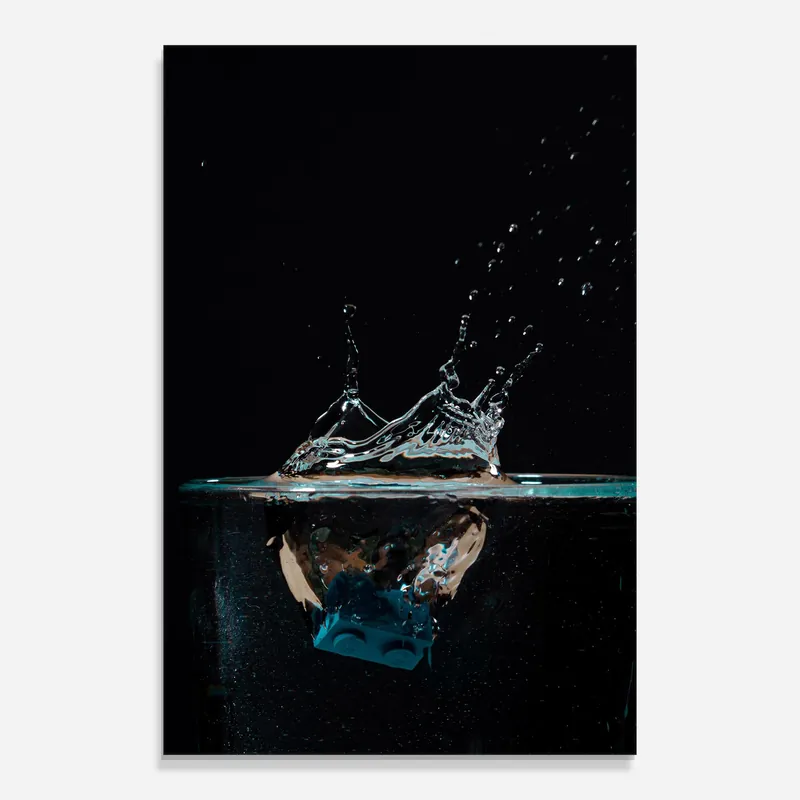 Glasbild Close Up Splash Bestseller